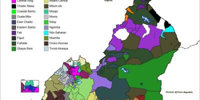 Mapa de Camarões idioma