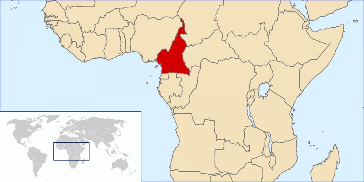 Camarões localização no mapa