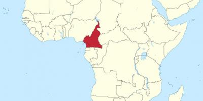 Mapa dos Camarões, áfrica ocidental