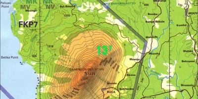 Camarões montanhas mapa