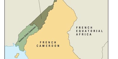 Mapa do uno estado dos Camarões