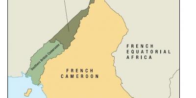 Mapa do uno estado dos Camarões